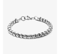 Polished Steel Belcher Bracelet USS-727S8.5L7.0 Bourne and Wilde Silver 21.5cm