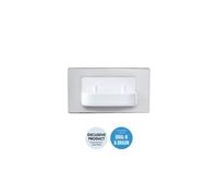 (Polished Steel) Dual In-Wall Toothbrush Brush Charger