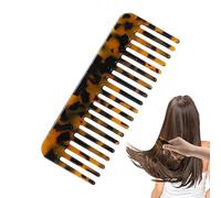 Polished Styling Comb for Thick Hair - Handmade Care Tool, Wide Gap Teeth Design, Lightweight Anti-Static Accessory, Ergonomic Travel Size Handle | Elegant Hair for Thick Hair