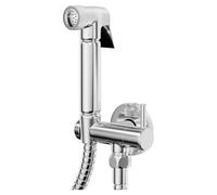 Polished Wall Mounted Douche Shower Spray with Shut Off Valve | Chrome | Brass | 98mm x 138mm x 61mm