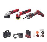 Polisher 12V Lithium Battery Chargable Polish Machine Car Polisher Adjustable Speed Waxing Machine Polishing Pads (Color : Kit4)