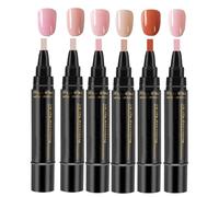 Polishey Nail Polish Pens UK, 6 Colors Nail Varnish Pens Set, Gel Nail Polish Pen, 2025 New Upgraded 3 i n 1 One-Step Nail Polish Gel Pen, Nail Polish Pens For Women Girls