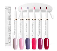 Polisheys Nail Polish Pens UK, 6PCS Nail Polish Pen Set, Quick Dry Polisheys Nail Arts Pens, Nail Varnish Nail Tools For Women Girls (C)