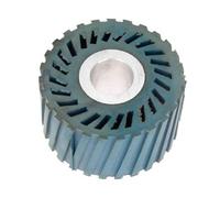 Polishing and Grinding Head 86 * 50mm Solid Grooved Rubber Contact Wheel for Belt Grinder Sander Polishing Chamfering Grinding Wheel Abrasive Belt (Color : 86x50x25mm Grooved)