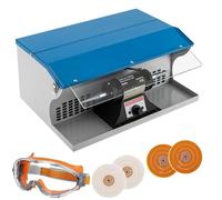 Polishing Buffing Machine - Adjustable Speed Bench Buffer Polisher with Integrated Light for Jewelry, Metal, and Wood Applications