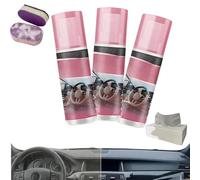 Polishing Cleaner Car Interior, All Purpose Interior Car Cleaner for Dashboard, Leather, Plastic & Rubber, (pink 3PC)