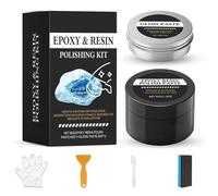 Polishing Compound for Epoxy Resin Kit - Premium Progressive Grit Polishing & Scratch Repair Paste Set with Scrapers & Gloves, Ideal for DIY Jewelry Making & Tabletop Art