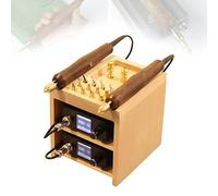 Polishing Equipment,Electric Leather Edge Creaser-Digital Craft Tool-Skiving Machine 80-480°C with 14 Heads,Gear for Belts and Shoes in Profi Hide Studio Workspace(Double)