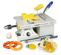 Polishing Machine 750W, 220V Gem Rock Cutting Saw & Grinder for Jewelry Lapidary, Multi-Purpose Wood Metal Sharpening Carving Tool