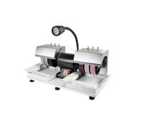 Polishing Machine, Cabbing Machine 6" 2HP 1800rpm Efficient Lapidary Rock Grinder Polisher with Lamp & Water Pump for Gem Jade Stone