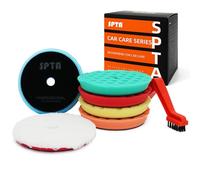 Polishing Pads, 5Pc 5 Inch 125mm Orbital Buffer Polisher Pads and 1Pc Microfiber Buffing Pads, Foam Polish Pad for Compounding, Polishing and Waxing, for 5''/125mm Backing Plate Car Polisher -TPP5MIX
