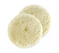 Polishing Pads HUIOP 2pcs Polishing Pads Natural Wool Buffing Pad Kit Polishing Disk for Compound Cutting Car Beauty Body Buffing & Polishing Pads