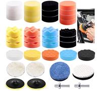 Polishing Pads Kits Sponge for Car: 30Pcs 3Inch Polisher Drill Adapter - Soft Buffing Pads for Sedan Truck SUV Electric Vehicle Motorcycle