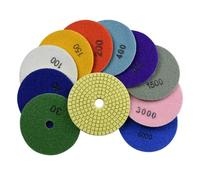 Polishing Pads Wet Buffing 4 Inch Abrasive Tool for Sanding Stone Marble Concrete Granite Counter Tile Grit 30-8000(200,16 Pcs)