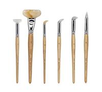 Polishing Pen Set with Bamboo Handle and Multiple Sanding Heads for Crafting and Jewelry Making