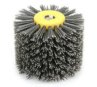 Polishing Wheel, Abrasives Wire Drum Wheel Brush Burnishing Polishing Wheel Grit #80,Suitable for Derusting,Deburring and Cleaning Wooden Floor