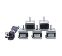 POLISI3D 5-Pack High Torque 42N.cm 3D Printer Motors Nema 17 Stepper Motor 42 Motor 1.5A 1.8 Degree 4-Lead with 1m Cable and Dupont Connector (5)
