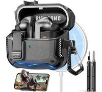 Polislime Compatible with Samsung Galaxy Buds 3 Case & Galaxy Buds 3 Pro Case with Phone Stand, Compatible with MagSafe,Powerful Drop Protection Design with Secure Lock Clip & Cleaning kit