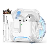 Polislime for AirPods 4 Case with Lock & Phone Stand(Pure White)