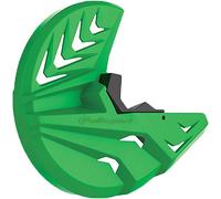 Polisport 8151100003 - Impact and abrasion resistant polypropylene disc and lower fork protector compatible with Kawasaki motorcycles green