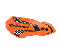 POLISPORT 8308200005 Hand Protectors MX Flow 1 MX-Style Plastic Mounting Point Including Mounting Kit Compatible with Motorcycles KTM, GAS GAS, Husqvarna, Sherco in Orange/Black