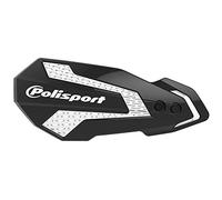 POLISPORT 8308200013 - Hand Protectors MX FLOW 1 MX-Style Plastic Attachment Point Including Mounting Kit Compatible with Yamaha Motorcycles in Black/White