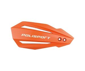 POLISPORT 8308500008 - Hand Protectors Bullit 1 MX-Style Attachment Point Made of Plastic including Mounting Kit Compatible with Motorcycles KTM, GAS GAS, Husqvarna, Sherco in Orange