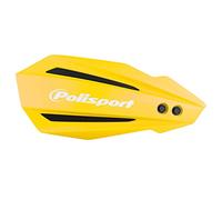 POLISPORT 8308500016 - BULLIT 1 Mounting Point MX-Style Plastic Handguard with Mounting Kit Included Compatible with Suzuki Kawasaki Yamaha Motorcycles in Yellow