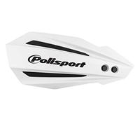 POLISPORT 8308500035 - Hand Protectors Bulit 1 MX-Style Plastic Attachment Point Including Mounting Kit Compatible with Kawasaki Motorcycles in White