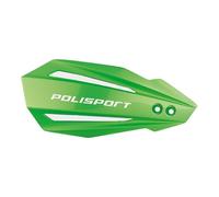 POLISPORT 8308500036 - Hand Protectors Bulit 1 MX-Style Plastic Attachment Point Including Mounting Kit Compatible with Kawasaki Motorcycles in Green