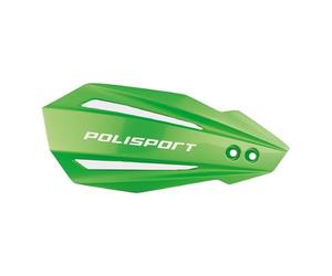 POLISPORT 8308500036 - Hand Protectors Bulit 1 MX-Style Plastic Attachment Point Including Mounting Kit Compatible with Kawasaki Motorcycles in Green