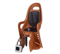 POLISPORT 8406000030 - Rear Bicycle Child Seat Groovy Maxi For Frame - Comfortable, and Waterproof Design for Kids Aged 9 Months to 5 Years, Easy Installation, Caramel Brown/Black