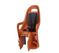 POLISPORT 8406100017 Groovy Maxi CFS Rear Child Bike Seat - Safe and Comfortable for Toddlers and Babies, 9 Months-6 Years, Adjustable Footrests and Armrests, Fits Bike Carrier, Caramel Brown/Black