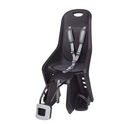 POLISPORT 8406700019 - Rear Bicycle Child Seat Bubbly Maxi Plus For Frame - Safe, Comfortable, and Stylish Design for Kids Up to 22kg, Featuring Soft Padding, Black/Dark Grey