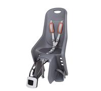 POLISPORT 8406700021 - Rear Bicycle Child Seat Bubbly Maxi Plus For Frame - Safe, Comfortable, and Stylish Design for Kids Up to 22kg, Featuring Soft Padding, Charcoal Grey/Brown