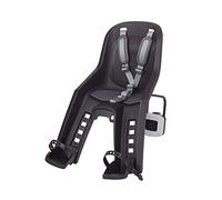 POLISPORT 8406900021 - Front Bicycle Baby Seat Bubbly Mini Plus For Frame - Safe, Comfortable, and Adjustable Design for Children 9 to 15kg, Black/Dark Grey