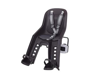 POLISPORT 8406900021 - Front Bicycle Baby Seat Bubbly Mini Plus For Frame - Safe, Comfortable, and Adjustable Design for Children 9 to 15kg, Black/Dark Grey