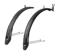 Polisport 8624000001 - Front and Rear Mudguard Expander Cross 65mm 2-Piece Set, Universal Extendable for Bikes with 26" to 29" Wheels, Black