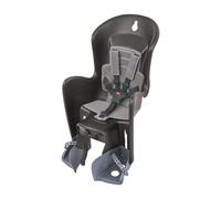 Polisport 8632200029 Bilby CFS AMZ Rear Child Bicycle Seat, Ages 9 Months to 6 Years, 5-Point Padded Harness, Adjustable Footrests, For Panniers racks, For Luggage Racks, Black/Dark Gray