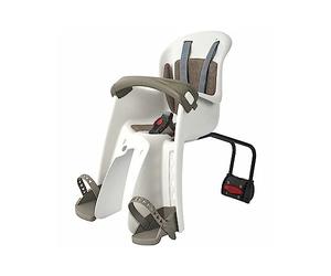 POLISPORT 8632800011 - Front Bicycle Baby Seat Bilby Junior For Frame - Safe, Comfortable, and Convenient Design with Adjustable Features and Ergonomic Protection, Dark Grey/Silver