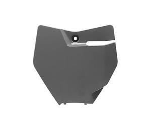 POLISPORT 8666200003 - Heavy Duty and Durable Front Number Plate Compatible with KTM Motorcycle Colour Grey