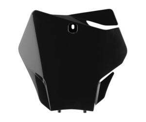 POLISPORT 8668100005 OEM Replica Front Number Plate Made of Durable and Resistant Glossy Plastic Compatible with Motorcycles Gas Gas in Black