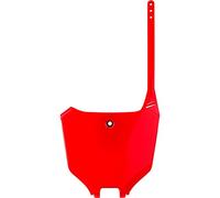 POLISPORT 8680600001 - OEM Replica Front License Plate Made of Durable and Durable Glossy Plastic Compatible with Honda Motorcycles in Red
