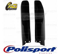 Polisport Black Plastic Lower Fork Guards For Suzuki RM 125 250 2004-2008
