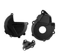 POLISPORT Clutch, Ignition And Water Pump Cover Protection Set - KTM / Husqvarna, black