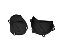 Polisport Clutch & Ignition Cover Protectors For Yamaha YZ125 2008-2025 Black
