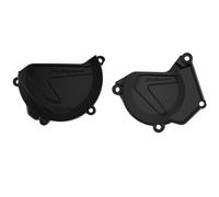 Polisport Clutch & Ignition Protectors For Yamaha YZ250 2005-2025 Black