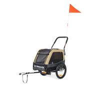 Polisport Dog Trailer & 2-in-1 Stroller Size M & X Khaki/Grey