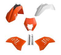 Polisport Plastics Kit For KTM EXC125 2008 2009 2010 2011 Black Orange White
