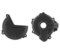 POLISPORT Clutch, Ignition And Water Pump Cover Protection Set - Sherco SE 250 / 300 (14-22), black